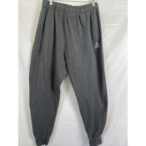 Reebok Tapered Leg Joggers Elastic Waist Lightweight Mens Size Medium Gray
